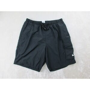 Nike Shorts Mens Extra Large Black Swoosh Belted Ripstop Training Running‎ Gym*